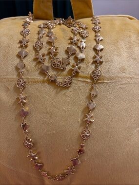 Gold-Tone Sea Life Link Necklace - Women Jewelry